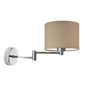 Beżowy kinkiet do salonu na ruchomym wysięgniku BRAGE