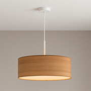 Abażurowa lampa wisząca do sypialni SINTRA ECO fi - 50 cm - kolor dąb sonoma