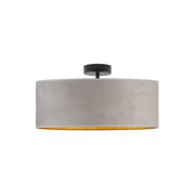 Żyrandol sufitowy WENECJA VELUR fi - 50 cm kolor szary ze złotym wnętrzem