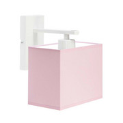 Kinkiet ścienny do pokoju dziewczynki MALTA w kolorze biało-różowym