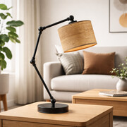 Lampka nocna LED z regulacją kąta świecenia ASMARA ECO nowoczesna lampka stołowa z abażurem