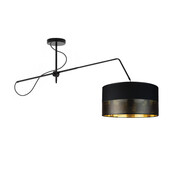 Asymetryczna lampa sufitowa na wysięgniku RIO GLAM w kolorze czarnym