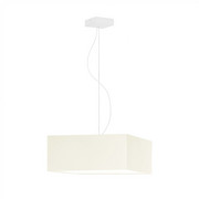 Kremowa lampa wisząca do salonu z kwadratowym abażurem 40x40 cm SANGRIA - kolor ecru