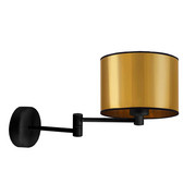 Kinkiet regulowany LED czarny/złoty BRAGE MIRROR