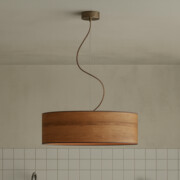 Nowoczesna lampa wisząca nad stół HAJFA ECO fi - 60 cm - kolor kasztanowy