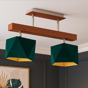 Podłużna lampa sufitowa ASTIR GOLD w stylu glamour