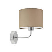 Elegancki kinkiet do salonu MODENA z beżowym abażurem