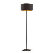Czarna lampa stojąca w stylu glamour SOFIA GOLD
