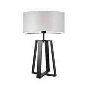 Skandynawska lampka nocna na stolik do sypialni THOR w klasycznej szarości