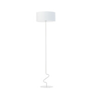 Biała lampa podłogowa do sypialni JERSEY