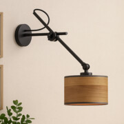 Czarny kinkiet ścienny z wysięgnikiem HAMILTON ECO