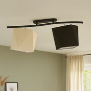 Podłużna plafoniera z abażurami CORONA z regulacją kąta padania światła