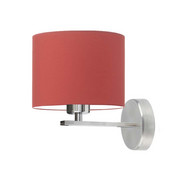 Metalowy kinkiet ścienny z tkaninowym kloszem MEDELIN