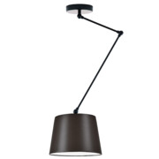 Regulowany żyrandol z brązowym abażurem JUMA