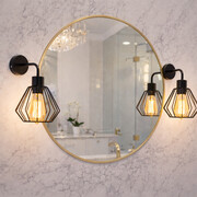 Czarny kinkiet ścienny nad lustro loft FEZ LOFT