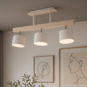 Drewniana lampa sufitowa HOLLYWOOD 3-punktowa regulowana LED