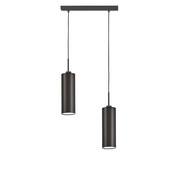 Brązowa lampa sufitowa podwójna regulowana MADERA