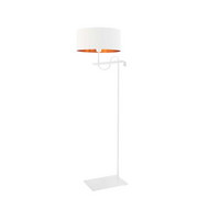 Biała lampa stojąca glamour KAMERUN GOLD