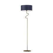 Złota lampa podłogowa do salonu w stylu eklektycznym MORONI