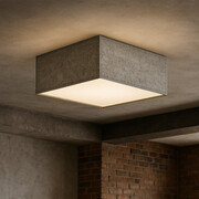 Designerska lampa sufitowa do salonu imitująca beton ALABAMA w stylu loftowym