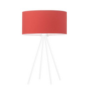 Czworonożna lampka nocna z czerwonym abażurem SIERRA