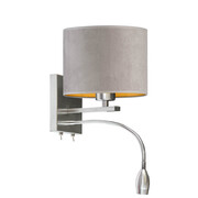 Stylowa lampka ścienna nad łóżko SENEGAL VELUR z niezależnym oświetleniem LED