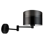 Czarny kinkiet z regulowanym ramieniem prawo-lewo BRAGE GLAM