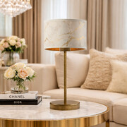 Lampka nocna do sypialni glamour NICEA MARMUR