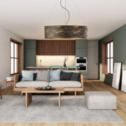 Lampa wisząca z marmurowym abażurem PORTO MARMUR fi - 80 cm