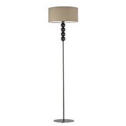 Czarno-beżowa lampa stojąca do salonu BERMUDY