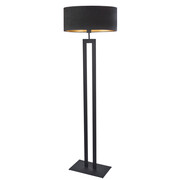 Czarna lampa stojąca z kloszem ze złotym wnętrzu KALIFORNIA VELUR