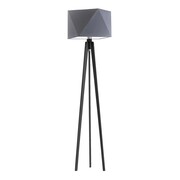 Lampa podłogowa na trójnogu skandynawska BOMBAJ lampa drewniana do salonu