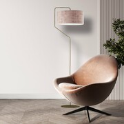 Lampa podłogowa do salonu TESALLIA VELUR z designerskim kloszem