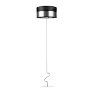 Srebrna lampa podłogowa JERSEY GLAM w stylu glamour