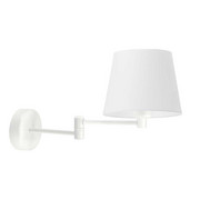 Biały kinkiet z regulowanym ramieniem LUGO