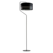 Czarna lampa stojąca do salonu glamour TESALLIA GLAM