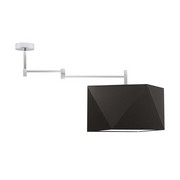 Metalowa lampa sufitowa z brązowym abażurem HARBIN