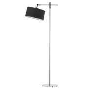 Czarna lampa podłogowa do salonu MELTON VELUR