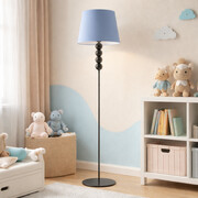 Lampa podłogowa dla dzieci SEUL z niebieskim abażurem