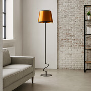 Lampa podłogowa loft z miedzianym abażurem SURAT MIRROR