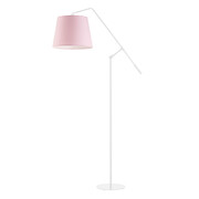 Dziewczęca lampa stojąca z różowym abażurem FOYA