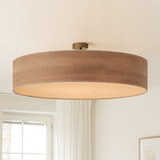Duża lampa sufitowa do salonu w stylu skandynawskim GRENADA ECO fi - 80 cm ECO - kolor orzechowy