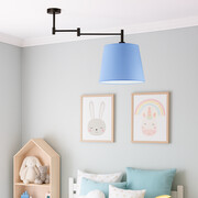 Niebieska lampa sufitowa dla dzieci z regulacją obrotów TAMPA