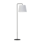 Lampa stojąca LED w stylu skandynawskim RIJAD jasnoszary abażur stożek