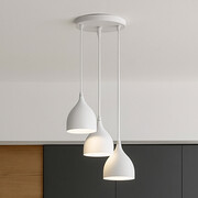 Biała lampa wisząca z regulacją wysokości ATMA 3-punktowa