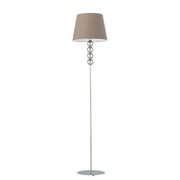 Beżowa lampa podłogowa do salonu SEUL w stylu rustykalnym
