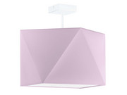 Jasnofioletowa lampa sufitowa dla dzieci TACOMA z geometrycznym abażurem