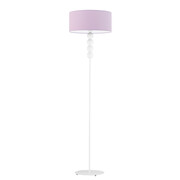 Lampa podłogowa do pokoju dziecka BERMUDY z jasnofioletowym abażurem