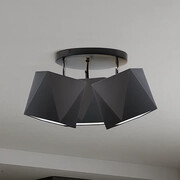Czarna lampa sufitowa do salonu MINORKA 3 punktowa regulowana