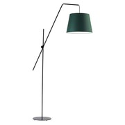 Elegancka lampa podłogowa na wysięgniku VIGO designerska lampa stojąca z regulacją i abażurem zieleń butelkowa